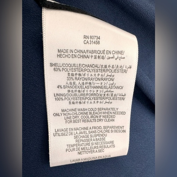 BCBG Max Azria Women's Joana Cap Sleeve Navy Dress - size 4 - Picture 9 of 9